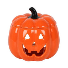 Load image into Gallery viewer, Orange Jack-O-Lantern Oil Burner Wax Warmer