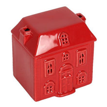 Load image into Gallery viewer, Red Ceramic House Oil Burner Wax Warmer