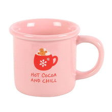 Load image into Gallery viewer, Pink Hot Cocoa and Chill Mug