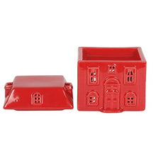 Load image into Gallery viewer, Red Ceramic House Oil Burner Wax Warmer