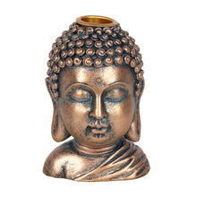 Load image into Gallery viewer, Bronze Buddha Head Backflow Incense Burner