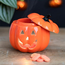 Load image into Gallery viewer, Orange Jack-O-Lantern Oil Burner Wax Warmer