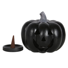 Load image into Gallery viewer, Black Pumpkin Incense Cone Holder