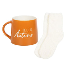Load image into Gallery viewer, Hello Autumn Mug and Socks Set
