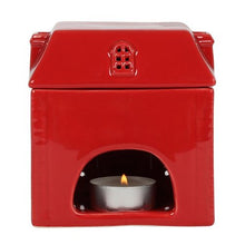 Load image into Gallery viewer, Red Ceramic House Oil Burner Wax Warmer