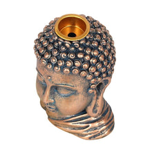Load image into Gallery viewer, Bronze Buddha Head Backflow Incense Burner