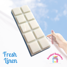 Load image into Gallery viewer, Fresh scented wax melt snap bar in a wonderful white a blue duotone of colours.