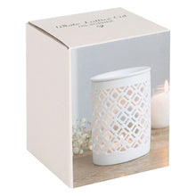 Load image into Gallery viewer, White Matte Lattice Cut Wax Melt Warmer