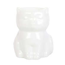 Load image into Gallery viewer, Shiny White Cat Oil/Incense Burner