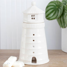 Load image into Gallery viewer, White Lighthouse Wax Melt Warmer