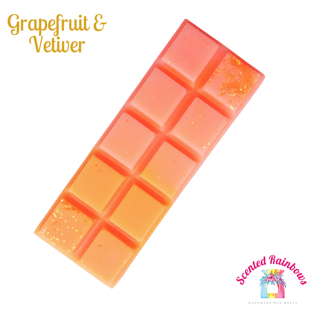 Grapefruit & Vetiver Wax Melt Snap Bar