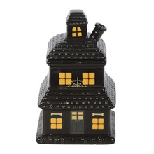 Load image into Gallery viewer, Black Haunted House Oil Burner and Wax Warmer
