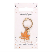 Load image into Gallery viewer, Autumn Magic Leaf Keyring
