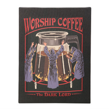Load image into Gallery viewer, 19x25cm Worship Coffee Canvas Plaque by Steven Rhodes

