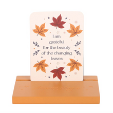 Load image into Gallery viewer, Autumn Magic Affirmation Cards with Wooden Stand
