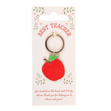 Load image into Gallery viewer, Best Teacher Apple Keyring
