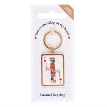 Load image into Gallery viewer, King of My Heart Playing Card Keyring

