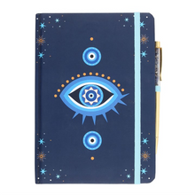Load image into Gallery viewer, All Seeing Eye A5 Notebook with Crystal Chip Pen
