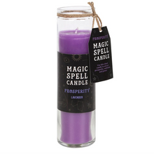 Load image into Gallery viewer, Prosperity Lavender Magic Spell Tube Candle

