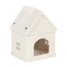 Load image into Gallery viewer, *White Gingerbread House Ceramic Oil Burner (4/20)
