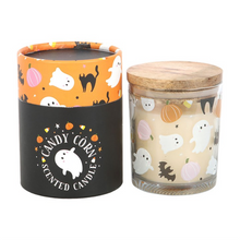 Load image into Gallery viewer, Sweet and Spooky Candy Corn Candle
