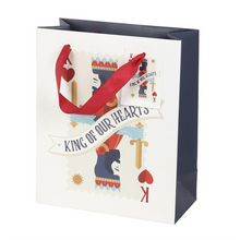 Load image into Gallery viewer, 23cm Medium King of Our Hearts Playing Card Gift Bag
