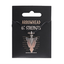 Load image into Gallery viewer, Arrowhead of Strength Viking Cord Necklace
