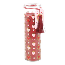 Load image into Gallery viewer, Sacred Heart Print Black Fig Tube Candle
