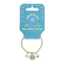 Load image into Gallery viewer, All Seeing Eye Beaded Charm Bracelet

