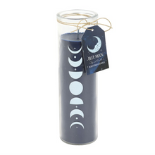 Load image into Gallery viewer, Blue Moon Phase Fig &amp; Vanilla Scented Glass Tube Candle
