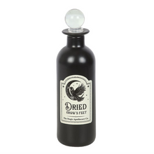 Load image into Gallery viewer, Dried Crow&#39;s Feet Decorative Glass Potion Bottle
