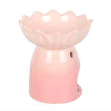 Load image into Gallery viewer, *Pink Water Lily Ceramic Oil Burner and Wax Warmer (12/24)
