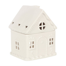 Load image into Gallery viewer, *White Gingerbread House Ceramic Oil Burner (4/20)
