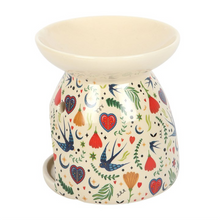 Load image into Gallery viewer, Cream Midnight Bloom Print Oil Burner
