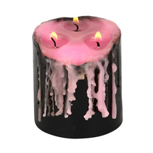 Load image into Gallery viewer, Small Pink Vampire Tears Pillar Candle
