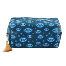 Load image into Gallery viewer, All Seeing Eye Print Velvet Makeup Bag
