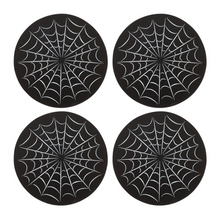 Load image into Gallery viewer, Black Spiderweb Coaster Set
