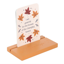 Load image into Gallery viewer, Autumn Magic Affirmation Cards with Wooden Stand
