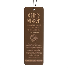 Load image into Gallery viewer, Odin&#39;s Wisdom Wooden Bookmark
