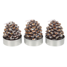 Load image into Gallery viewer, Set of 6 Pinecone Tealight Candles
