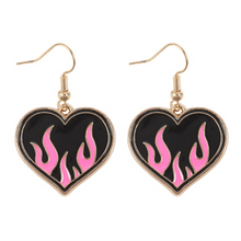 Load image into Gallery viewer, Burning Heart Earrings
