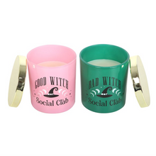 Load image into Gallery viewer, *Set of 2 Good Witch and Bad Witch Scented Glass Candles (12/24)
