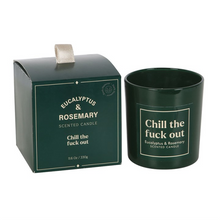 Load image into Gallery viewer, Sweary Chill Out Eucalyptus &amp; Rosemary Candle
