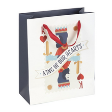 Load image into Gallery viewer, 23cm Medium King of Our Hearts Playing Card Gift Bag
