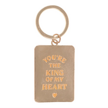 Load image into Gallery viewer, King of My Heart Playing Card Keyring
