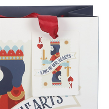 Load image into Gallery viewer, 23cm Medium King of Our Hearts Playing Card Gift Bag
