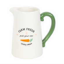 Load image into Gallery viewer, Farm Fresh Carrot Patch Ceramic Flower Jug
