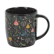 Load image into Gallery viewer, Black Midnight Bloom Print Mug
