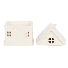 Load image into Gallery viewer, *White Gingerbread House Ceramic Oil Burner (4/20)
