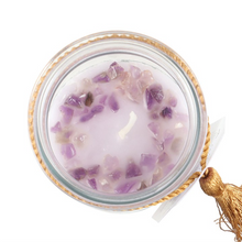 Load image into Gallery viewer, Blackberry Tube Candle with Amethyst Crystals

